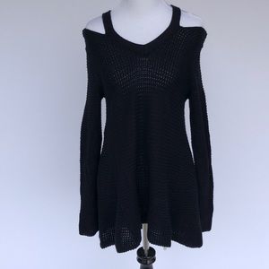 Style & Co Cold Shoulder Cut-Out Hi-Low Knit Top